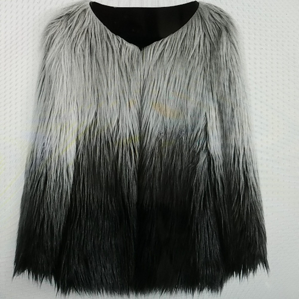 Chicwish Super Star Dip Dyed Faux Fur Coat